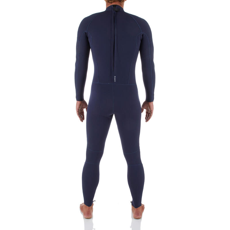 Erkek Neopren Wetsuit - 2/2 mm - Mavi - 100