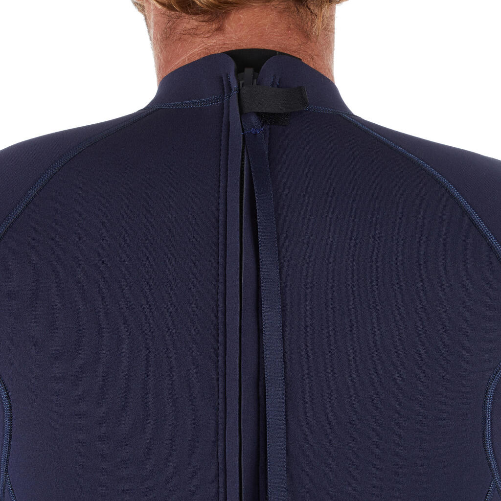 Traje de neopreno de 2/2 mm de surf para hombre Olaian Surf 100 azul oscuro