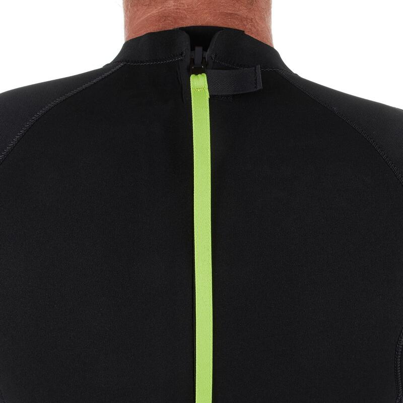 100 Neopren Kaplamalı Wetsuit - 4/3 mm - Erkek - Siyah