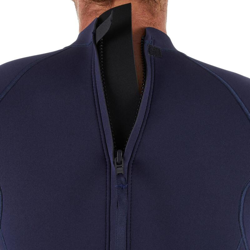 Herenwetsuit voor surfen 100 neopreen 2/2 mm blauw