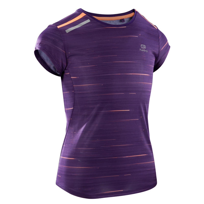 RUN DRY + Girl's athletics T-shirt purple