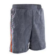 short holgado de atletismo júnior gris claro rojo fluo