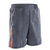 short baggy athlétisme enfant gris clair rouge fluo