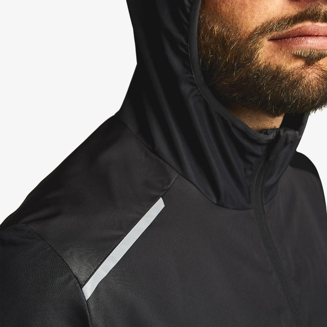 RUN WIND MEN'S RUNNING WINDPROOF JACKET - BLACK