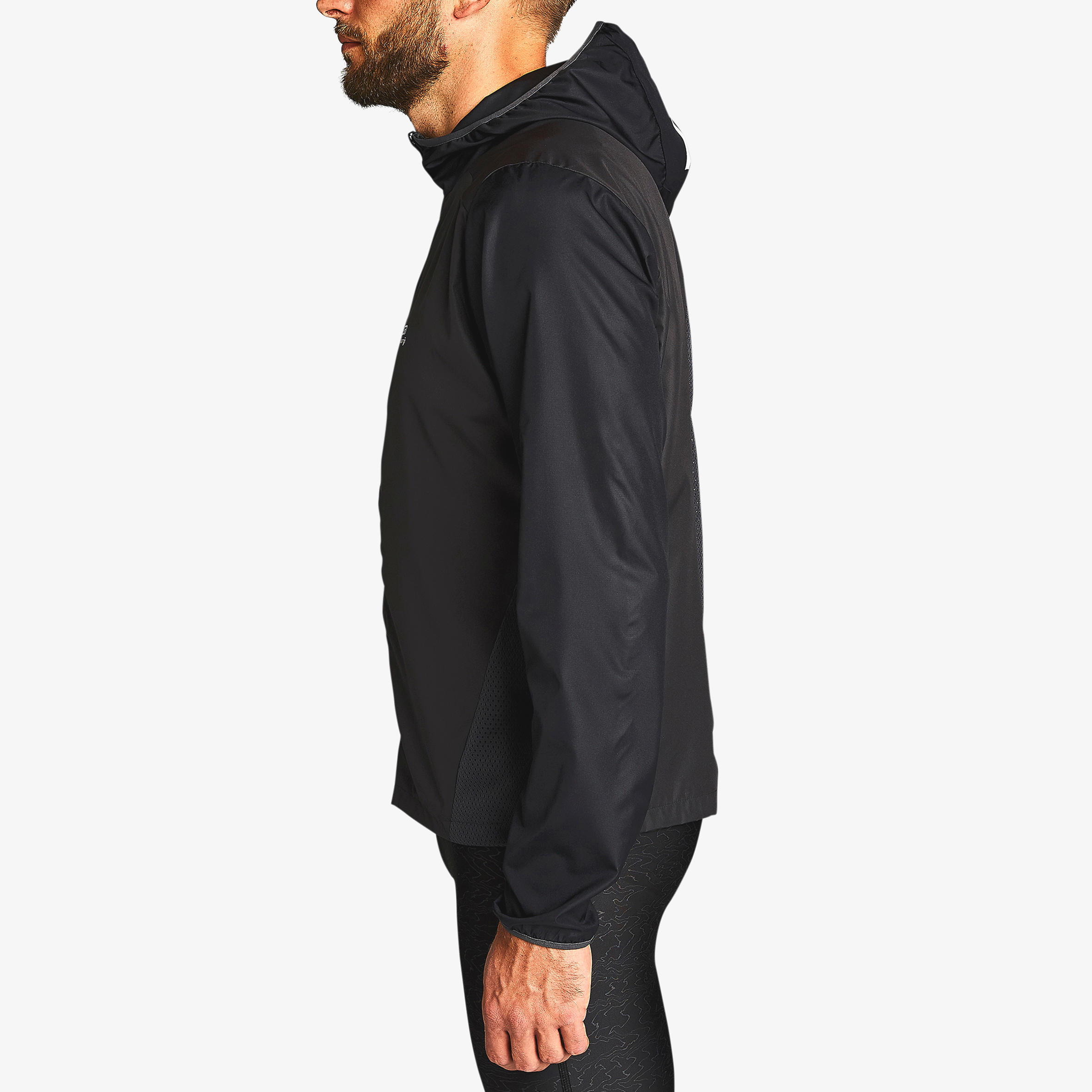 

Wind Jacket Running Men - Black -  By KALENJI | Decathlon