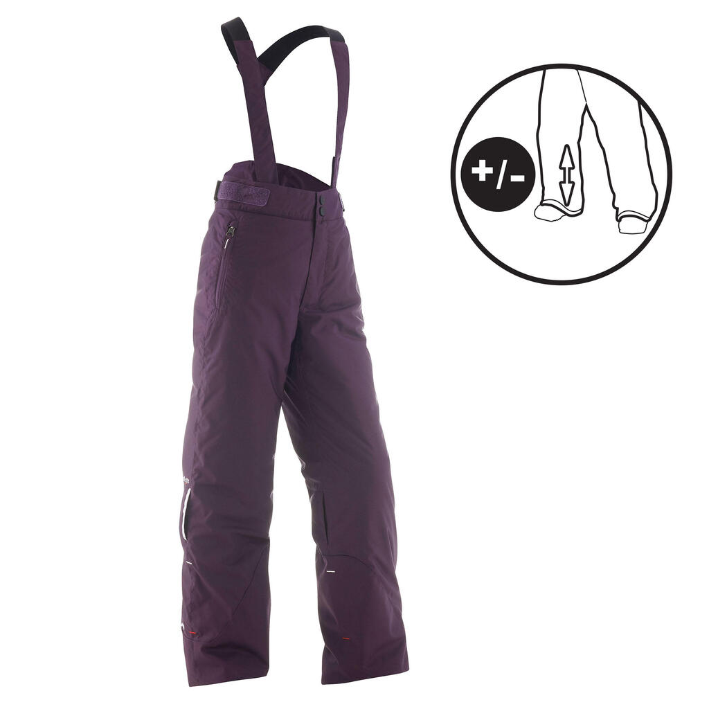 Children's ski trousers pnf 500 - purple