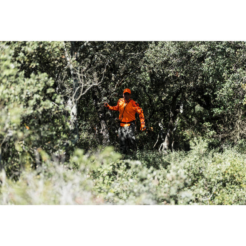 T-SHIRT CHASSE MANCHES LONGUES SUPERTRACK ORANGE FLUO
