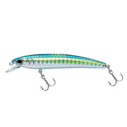 Poisson nageur Pin's minnow 7cm vert pêche en mer