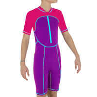 Shorty 100 Girls' Swimming Suit - Pink Purple