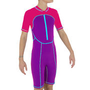 Girls' Shorty Swimming Suit - Pink Purple