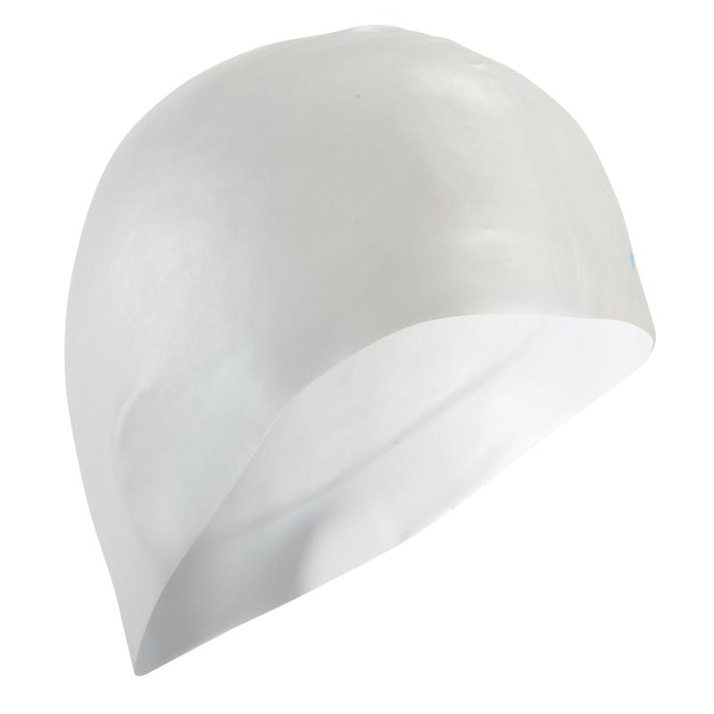 SILICONE SWIM CAP - WHITE