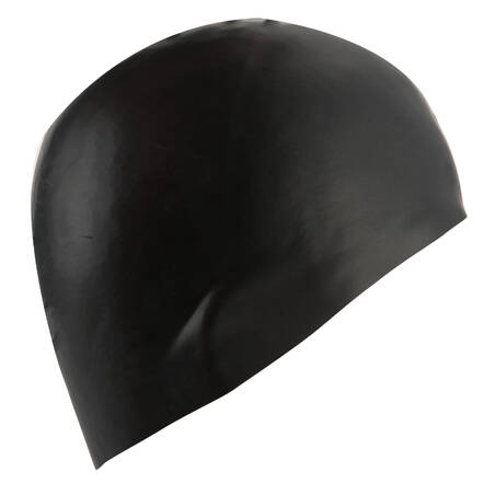 SILICONE SWIM CAP - BLACK