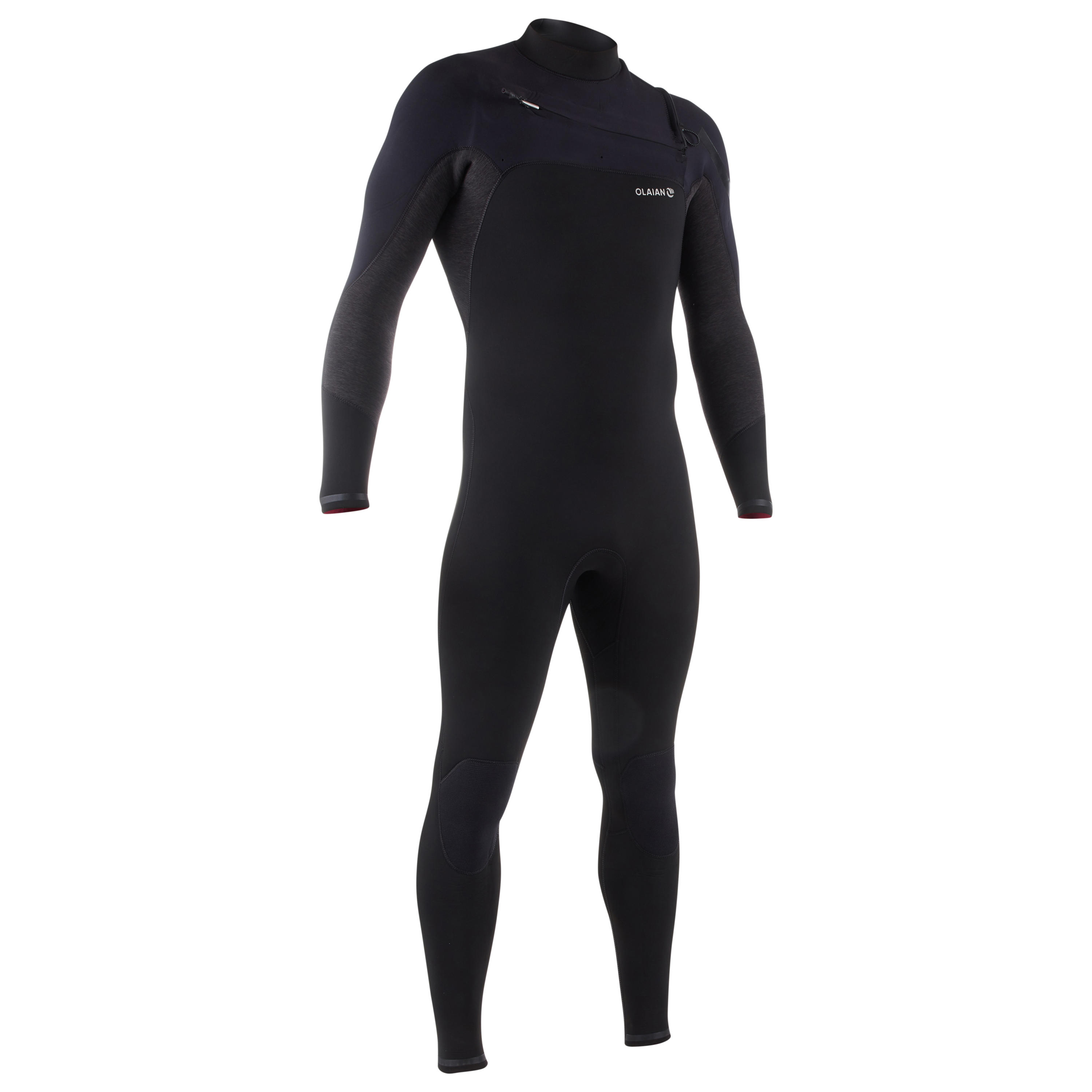 Olaian Wetsuit Surf 900 In Neopreen 43 Mm Voor Heren Zwart olaian kopen in de aanbieding