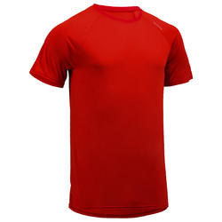 Tee-shirt cardio fitness training homme FTS 100 bleu rouge