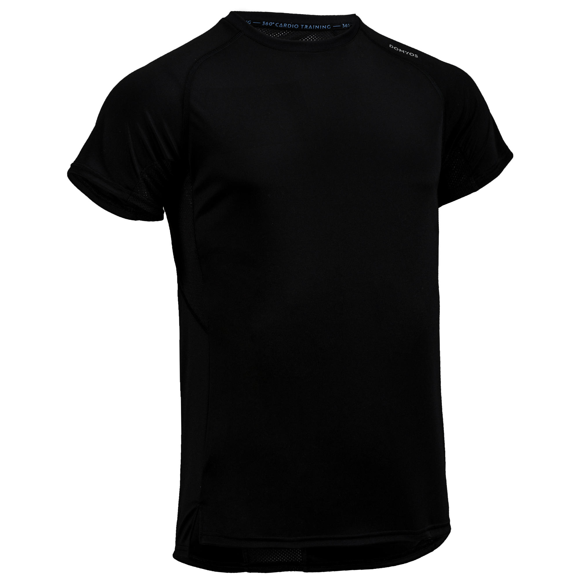 Tee shirt cardio fitness training homme FTS 120 noir uni ...