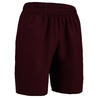 Men's Zip-Pocket Rapid Dry Cardio Gym Short With Mesh - Burgundy