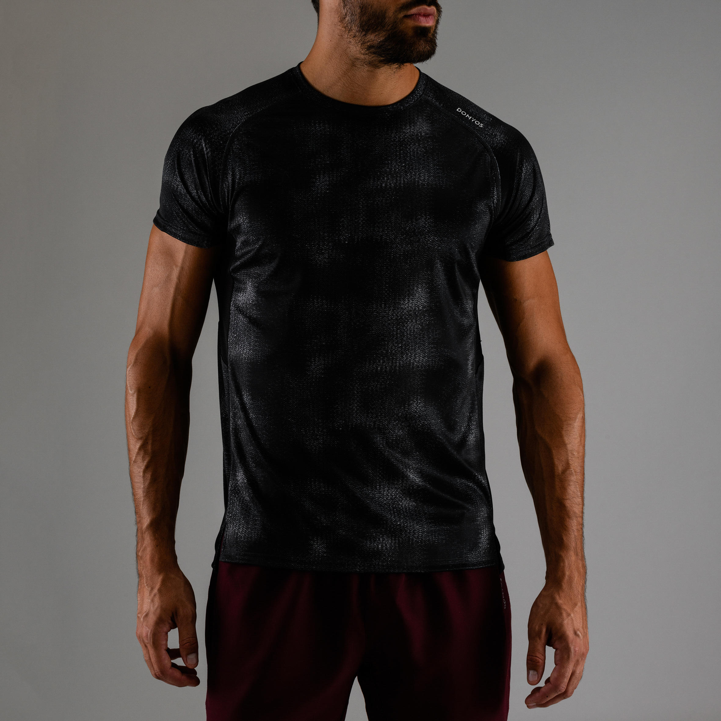 

Men' Regular-Fit Rapid Dry Cardio Gym T-Shirt - Mottled Grey