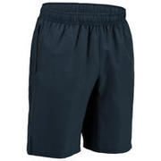 Men's Zip-Pocket Rapid Dry Cardio Gym Short With Mesh - Blue/Grey