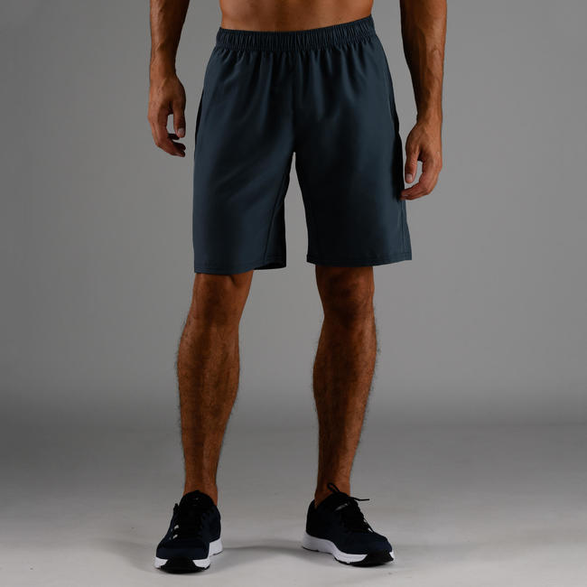 Men's ZipPocket Rapid Dry Cardio Gym Short With Mesh Blue/Grey