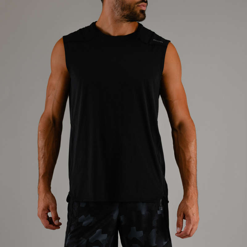 DOMYOS FTA 500 Cardio Fitness Tank Top - Black | Decathlon