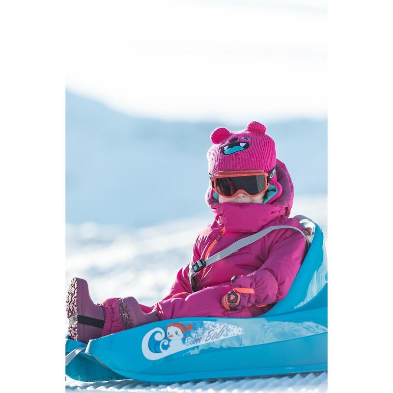 Combinaison pilote de ski / luge bébé warm rose