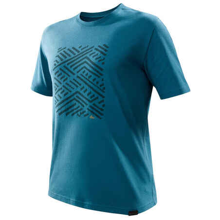 Tee shirt randonnée nature NH500 bleu homme