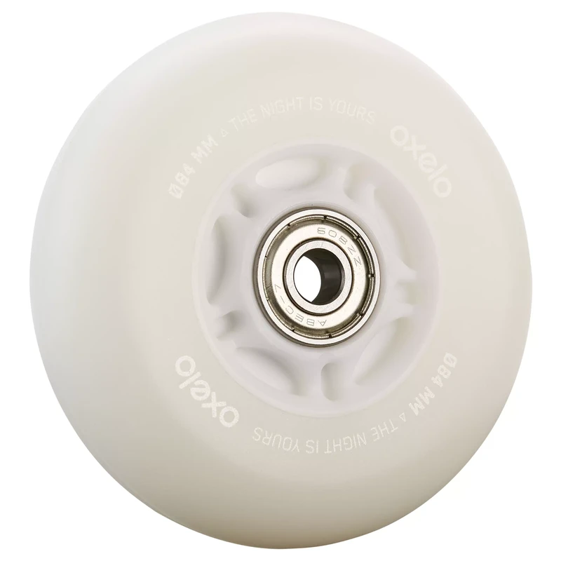 2 светящихся колеса для роликов с подшибниками 84 мм 82A Oxelo