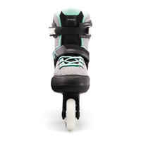 أحذية تزلج للسيدات بعجلات مصفوفة Fit100 -رمادي/أخضر 