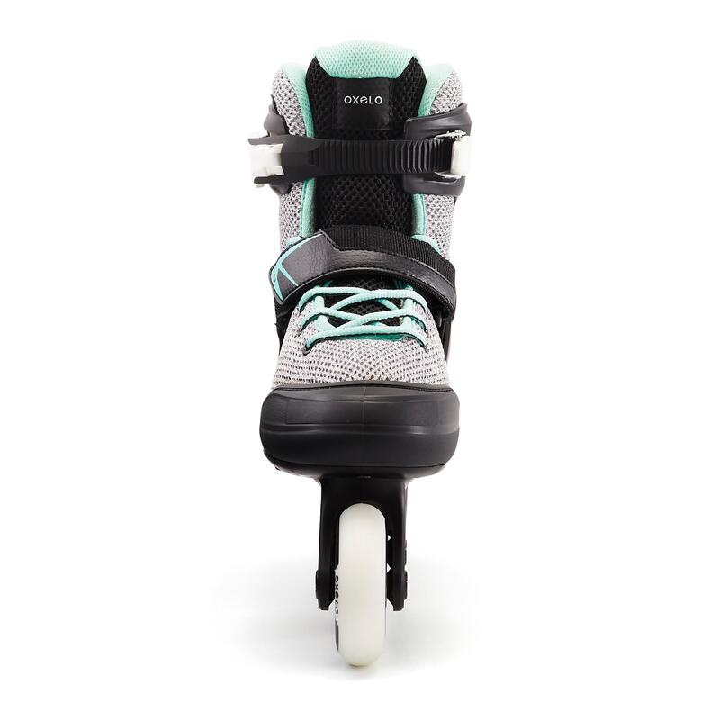 Inline Skates Inliner FIT 100 Damen grau/mintgrün