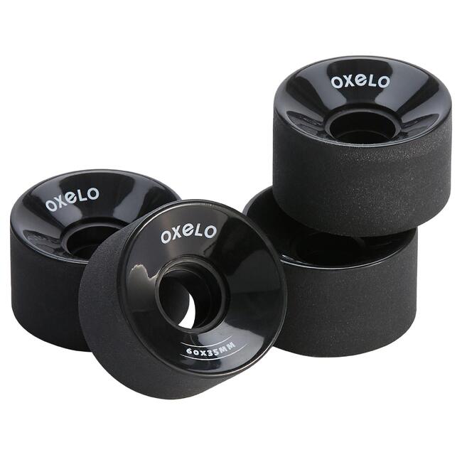 Adult Quad Skate Wheels 60 mm/82A 4Pack Black