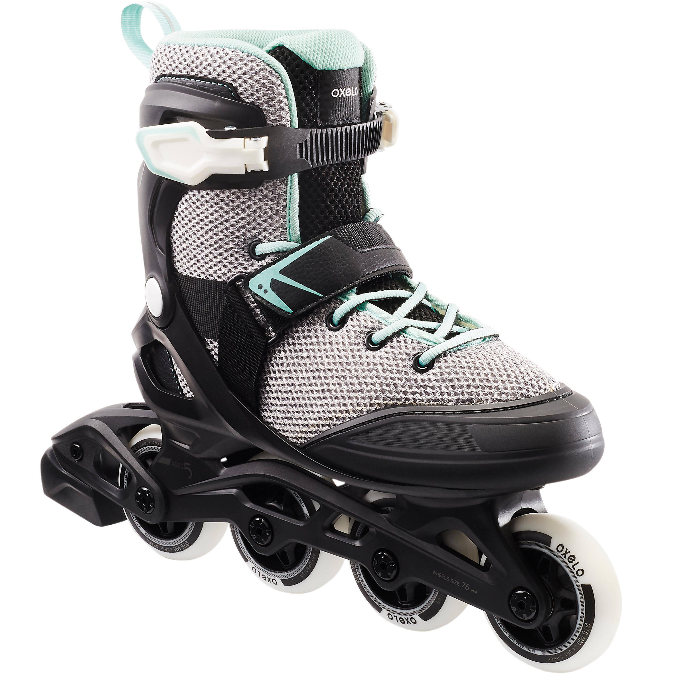 Fit100 Women's Inline Fitness Skates - Grey/Peppermint -  1
