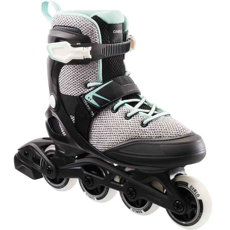 Fit100 Women's Inline Fitness Skates - Grey/Peppermint