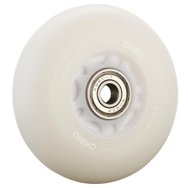 ROUE LUMINEUSE / FLASHING WHEEL BLANCHE 125mm. - Decathlon Cote d