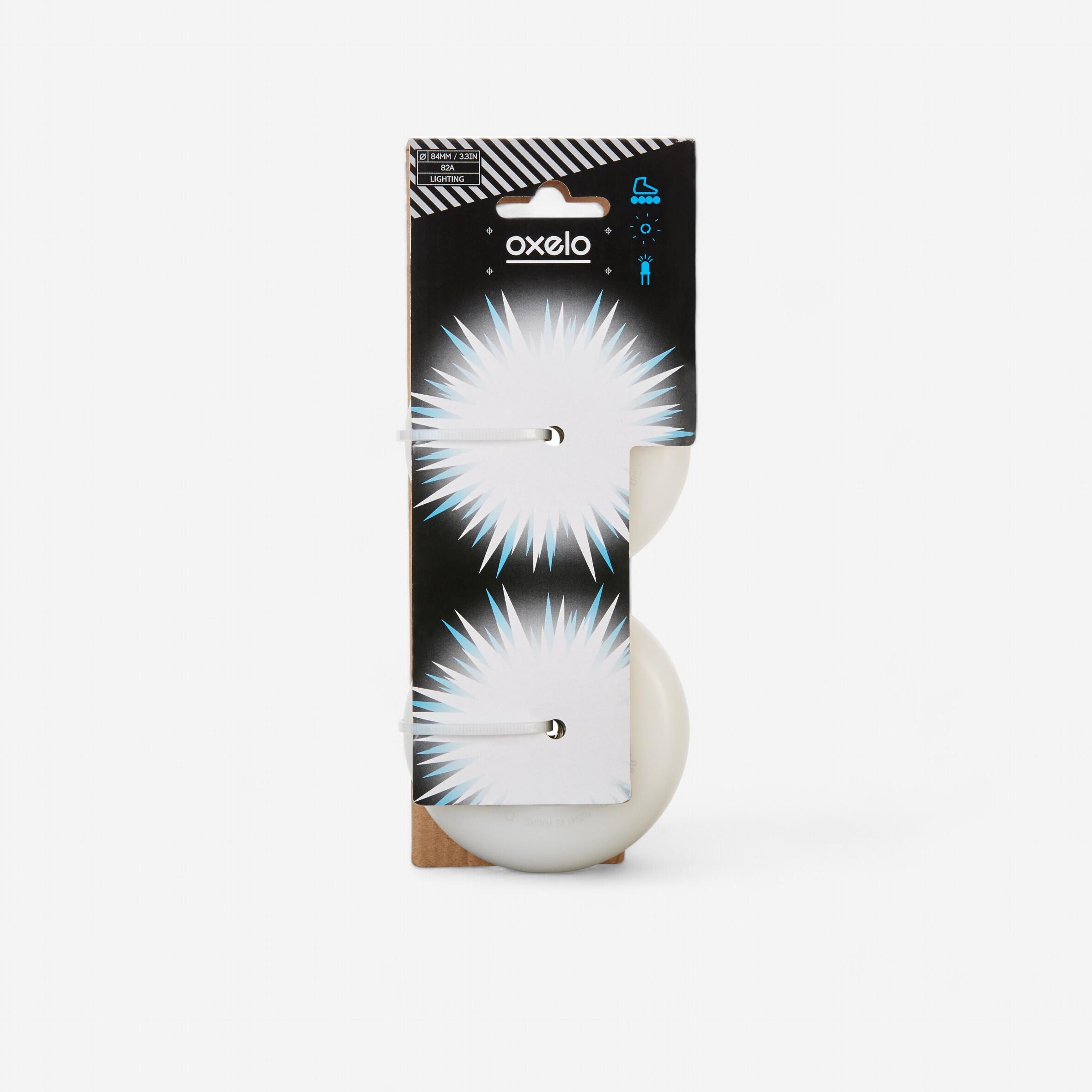 Oxelo Set 2 Lichtgevende Wielen En Lagers Voor Skeelers 84 Mm 82A Wit Blauw Licht oxelo kopen in de aanbieding Oxelo Set 2 Lichtgevende Wielen En Lagers Voor Skeelers 84 Mm 82A Wit Blauw Licht oxelo kopen in de aanbieding
