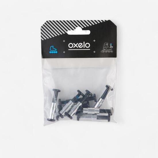 Pack visserie roller en ligne: 8+1 vis et entretoises PLATINE PLASTIQUE AXES 6mm