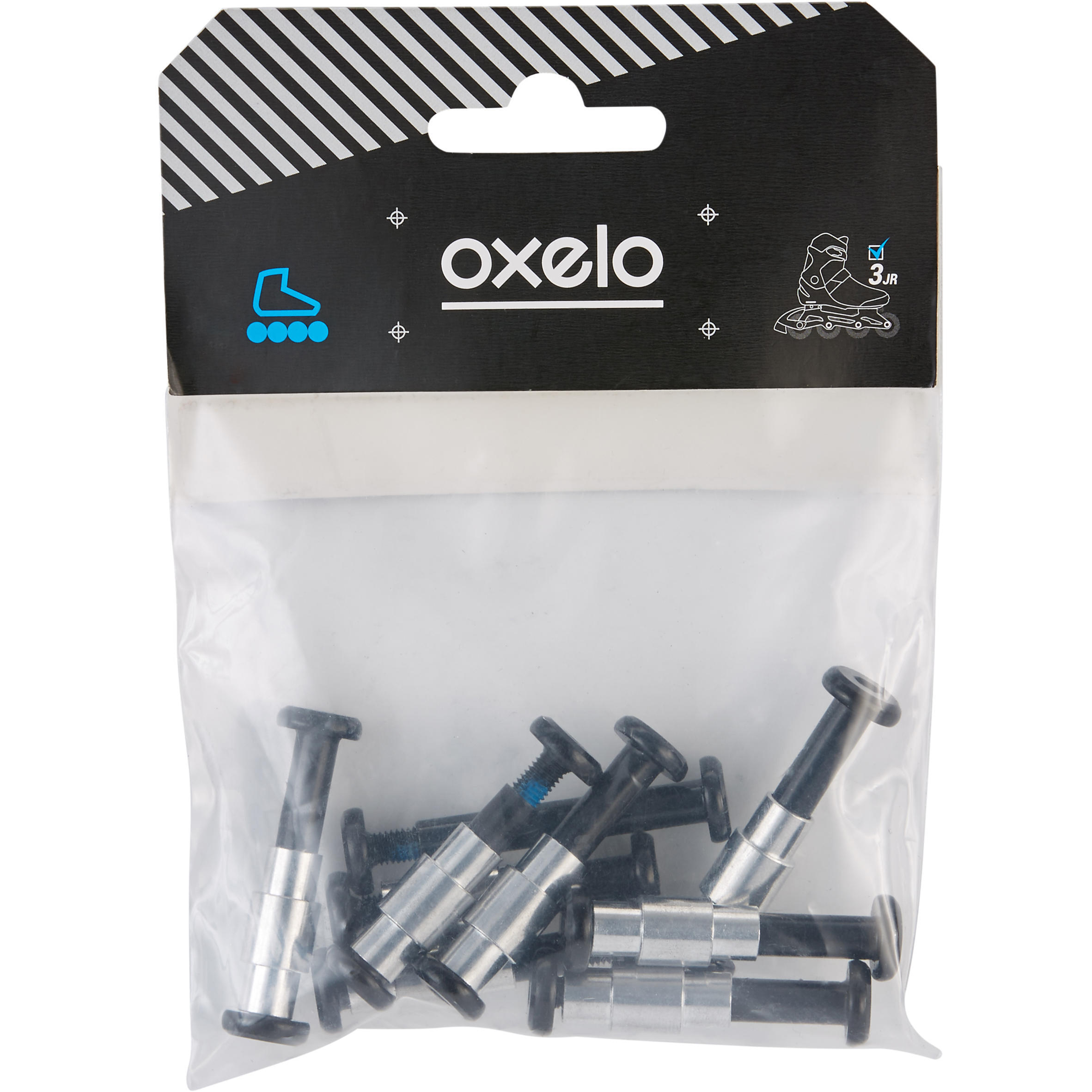 OXELO Inline Skating Screw Pack: 8+1 screws & spacers plastic frame 6 mm axles
