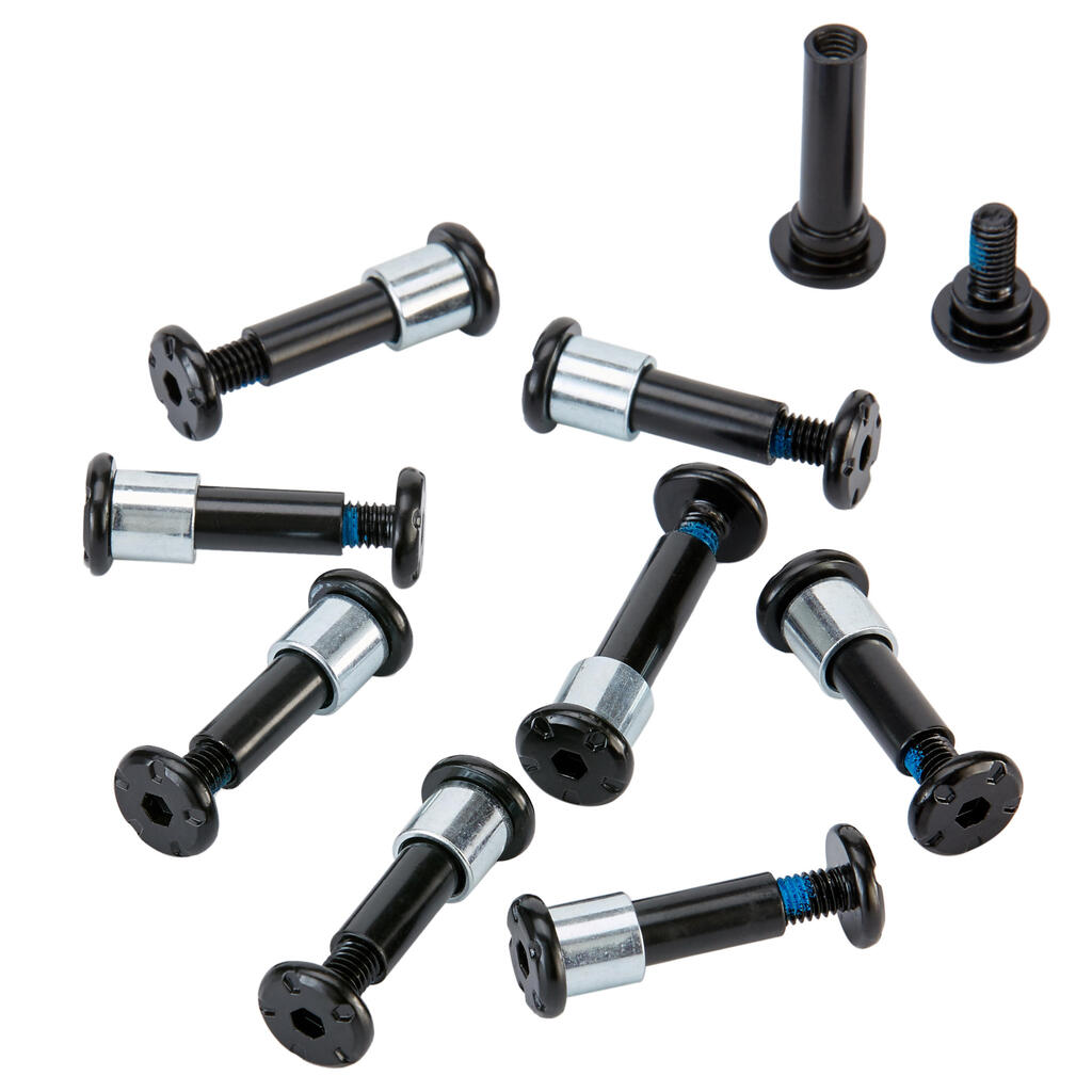 Inline Skating Screws Pack:8+1 Screws and 8 Spacers - Aluminium Frame 8 mm Axles