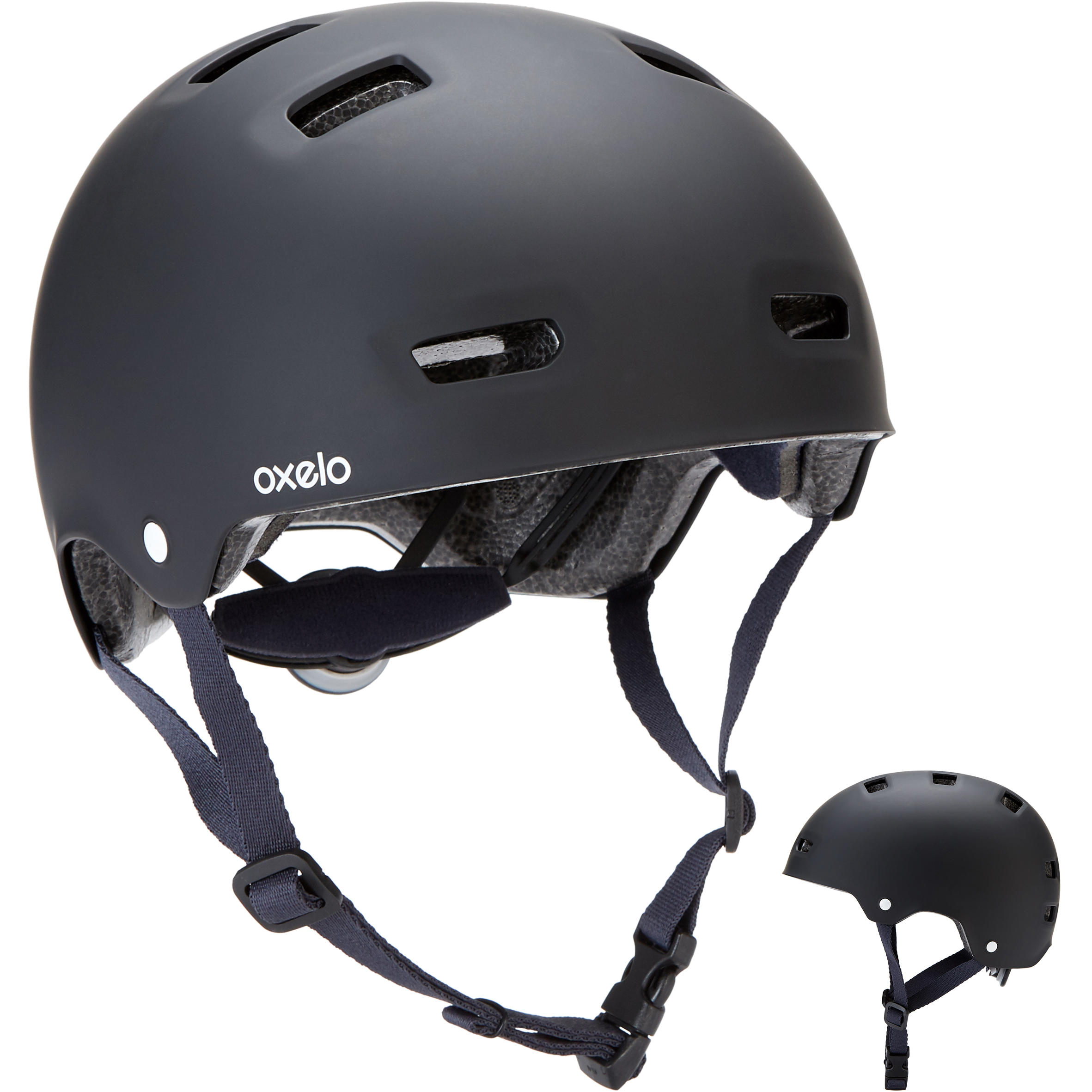 Casco Patines Patinete Y Skate Oxelo Mf500 Negro