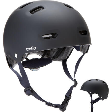 Casque roller skateboard trottinette MF500 noir bleu - Decathlon