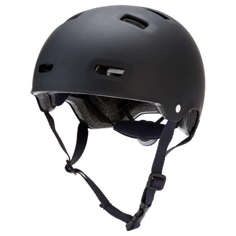 Helm voor inlineskaten skateboarden steppen MF500 zwart/blauw