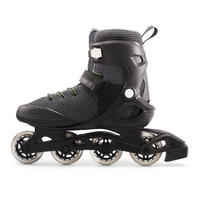 أحذية التزلج بالعجلات Fit100 - لون أسود/رمادى