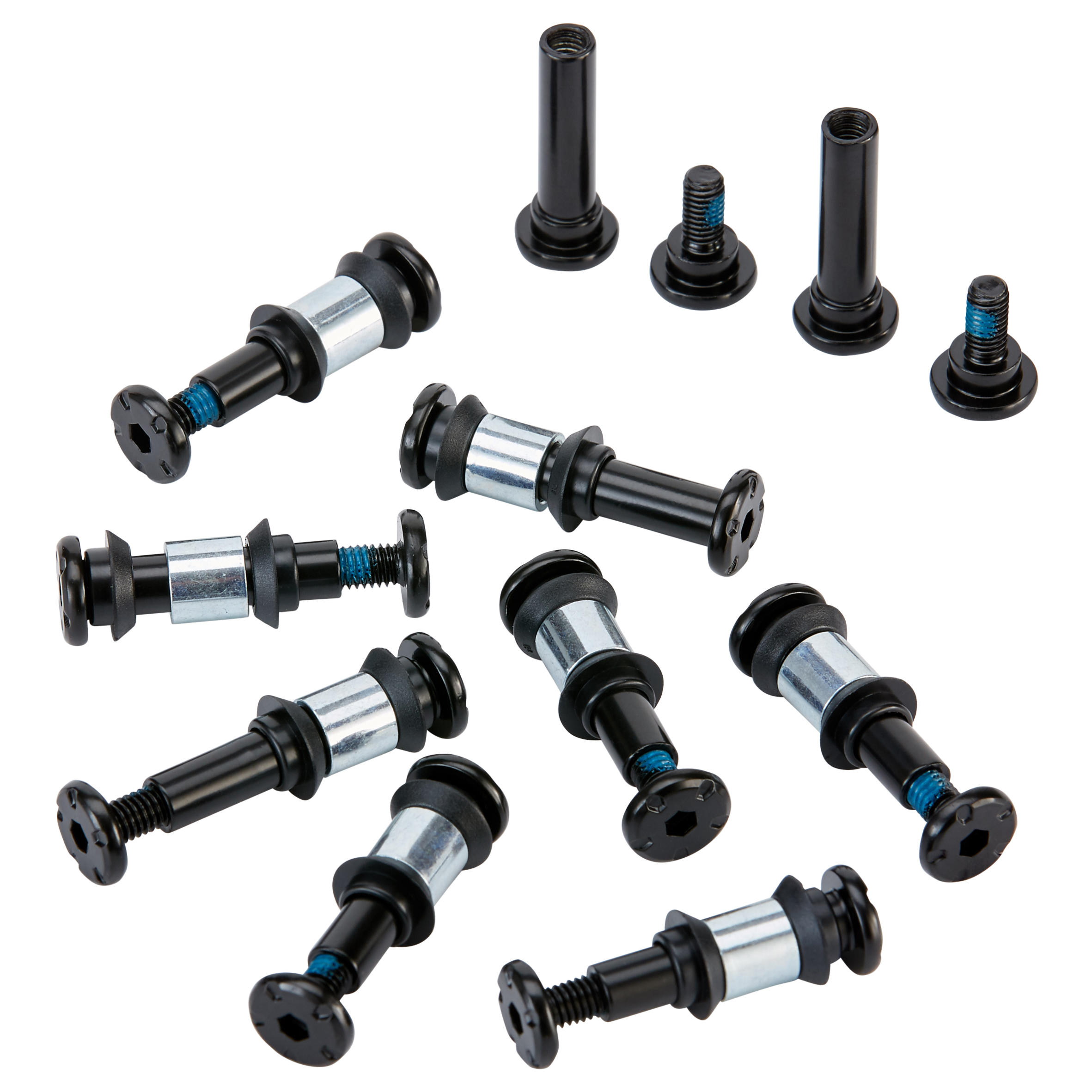 Inline Skating Screws Pack:8+2 Screws - 8 Spacers - 16 Outer-Spacers - OXELO
