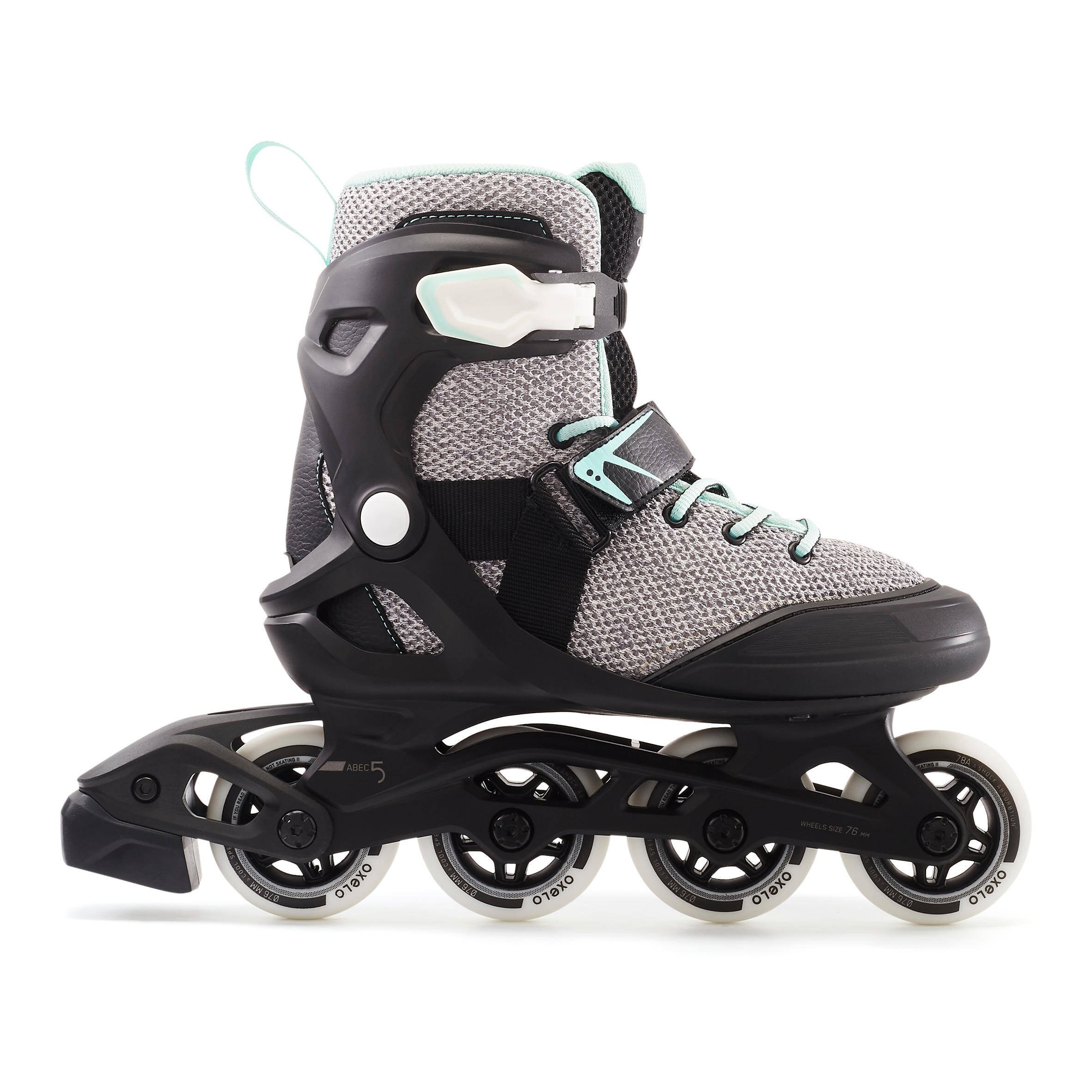 Fit100 Women's Inline Fitness Skates - Grey/Peppermint -  2