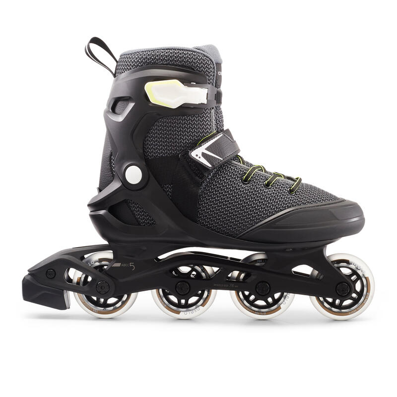 Fit100 Fitness Inline Skates Black/Grey Oxelo Decathlon