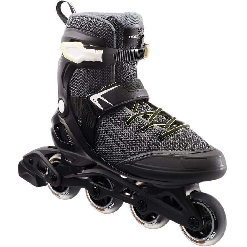 Patin à roues alignées entraînement homme FIT100 noir gris Patin à roues alignées entraînement homme FIT100 noir gris