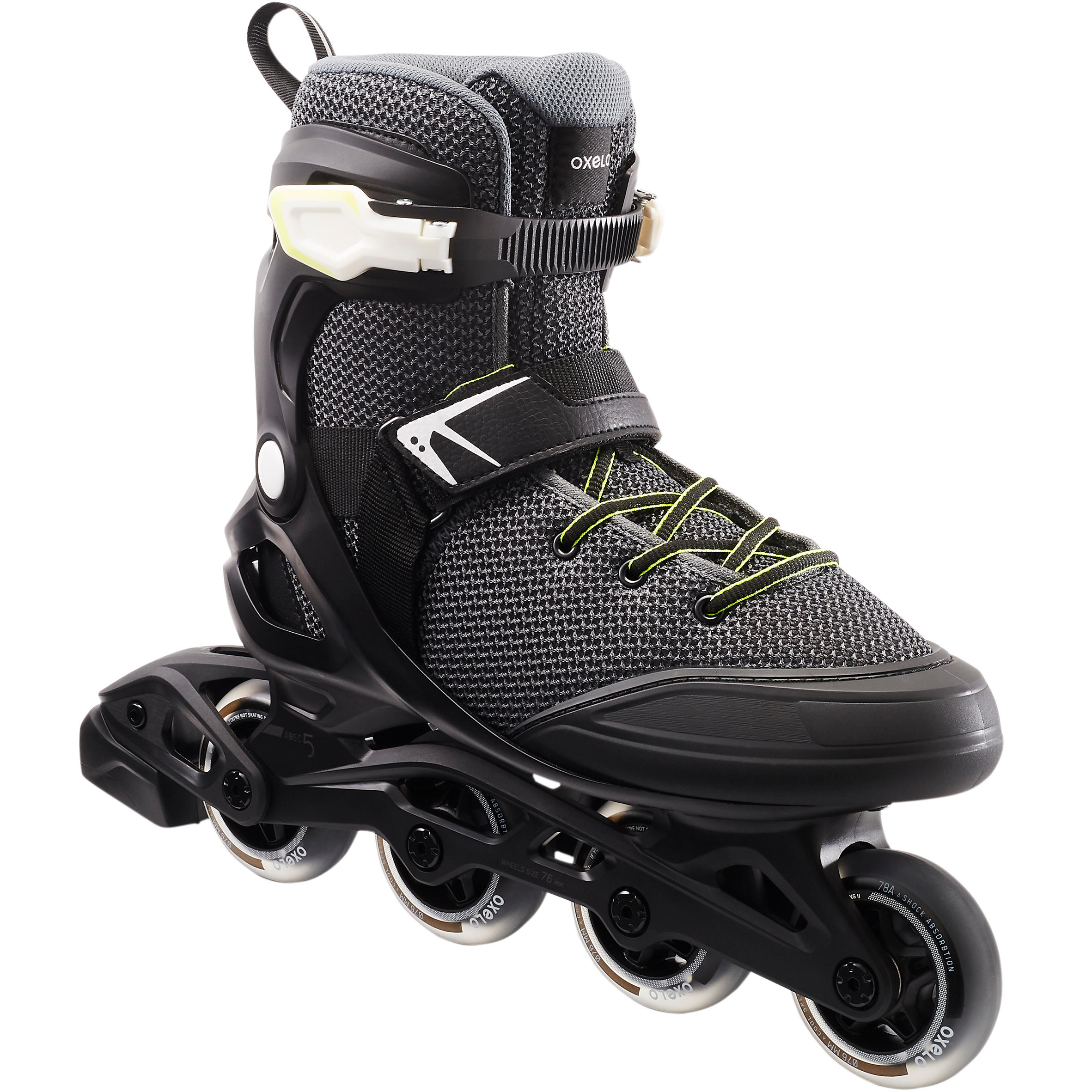 Inline Skates Inliner FIT 100 Herren schwarz/grau Oxelo DECATHLON