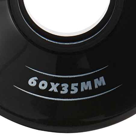 Adult Quad Skate Wheels 60 mm/82A 4-Pack - Black