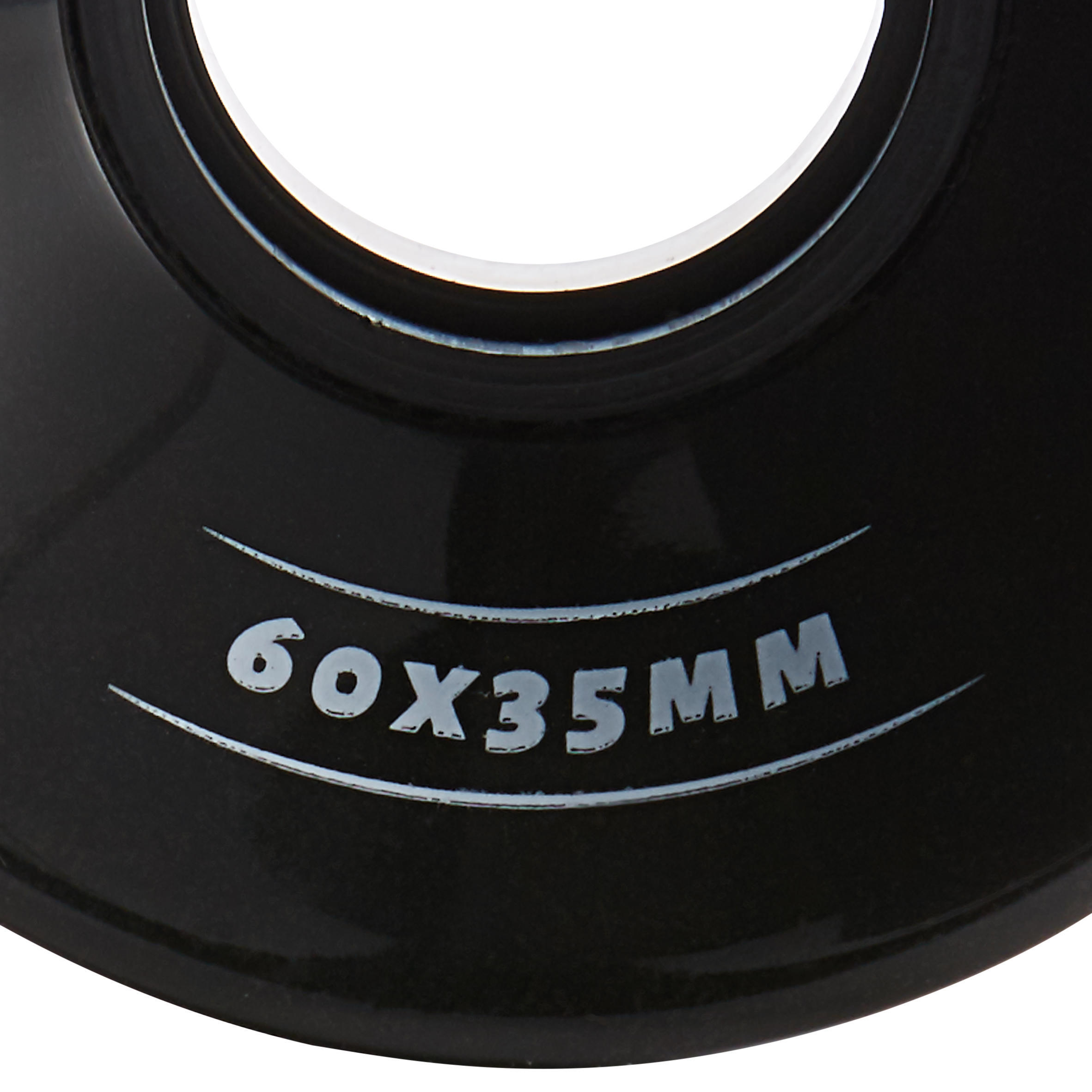 Adult Quad Skate Wheels 60 mm/82A 4-Pack - Black 4/6