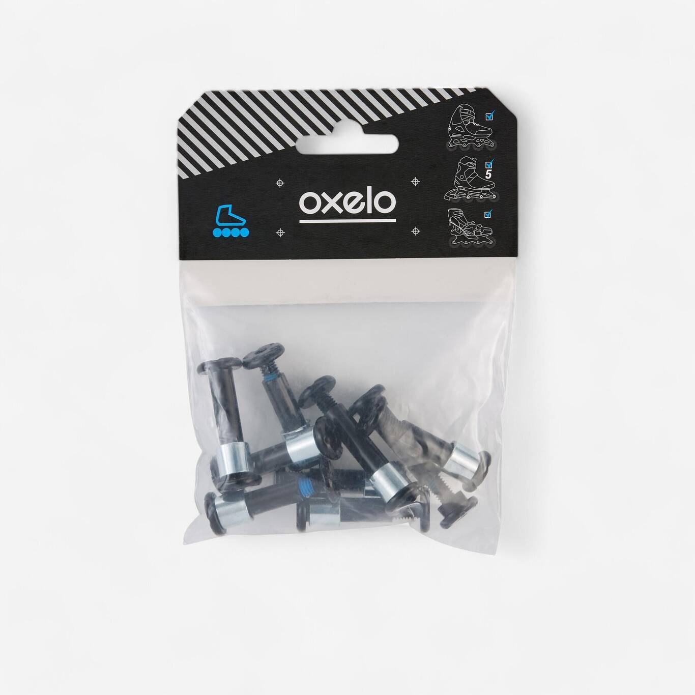 Inline Skating Screws Pack:8+1 Screws and 8 Spacers - Aluminium Frame 8 mm Axles