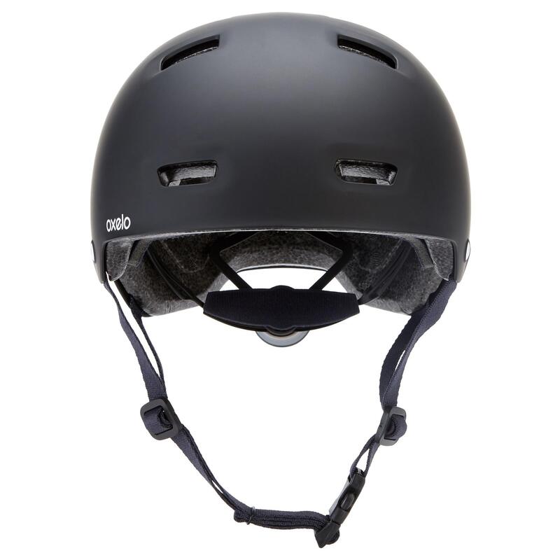 Helm voor inlineskaten skateboarden steppen MF500 zwart/blauw